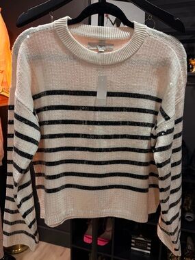 New with tags LOFT sequin striped sweater